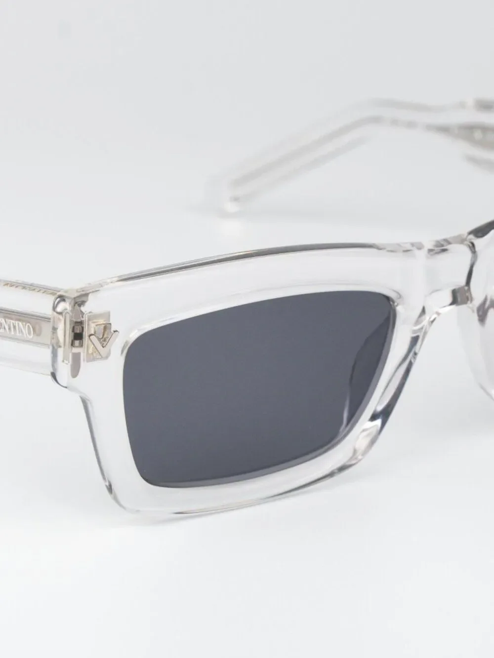 Valentino Men Sunglasses Transparent Grey Rectangle V-SHARP VLS-134 C